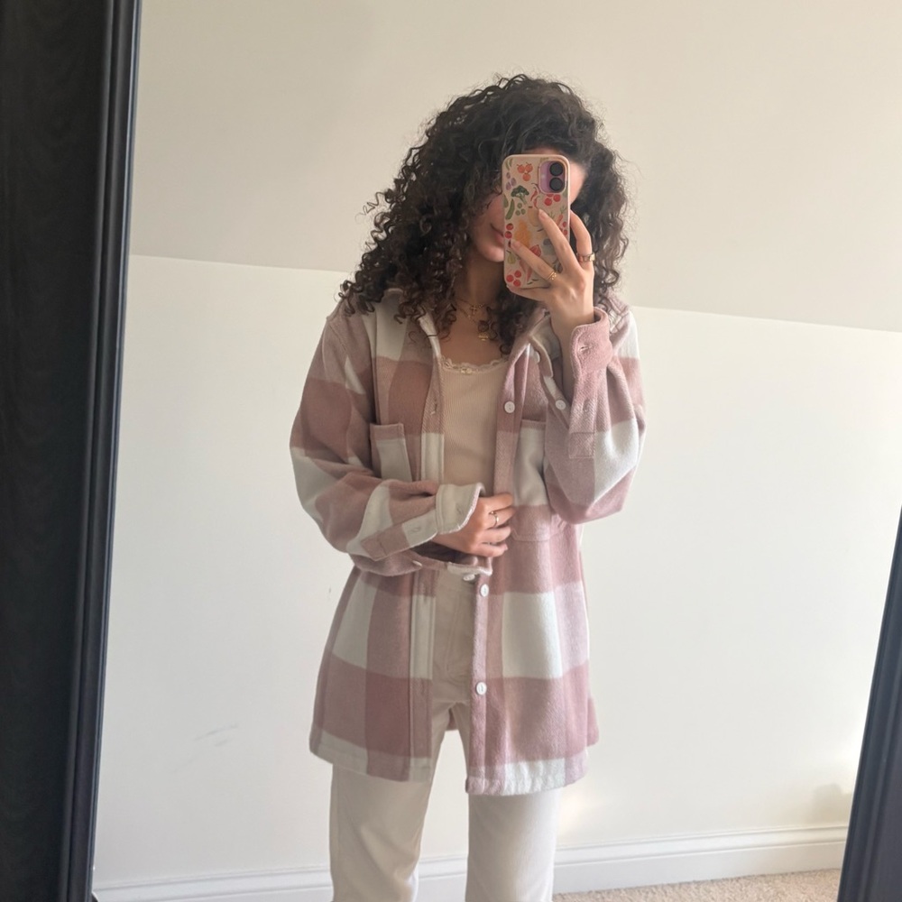 Pink and White Plaid jacket